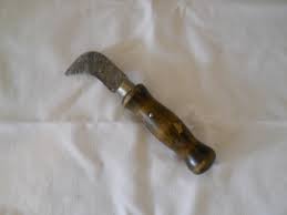 Vintage Red Devil Wood Handle Cutting Tool Knife for ...