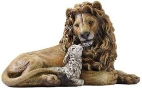 6.5" Lion and Lamb Figure - St. Jude Shop, Inc.