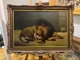 LARGE Oil PAINTING Dated 1900 George Wright 19th Century OLD ...