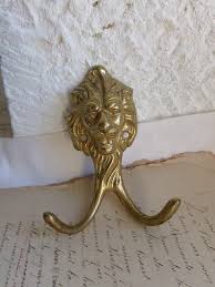 French 1 brass tieback - hat hook lion to any projcets ...
