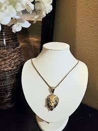 NEW! Men Stainless Steel 22" Necklace w/ Lion Head Pendant ...