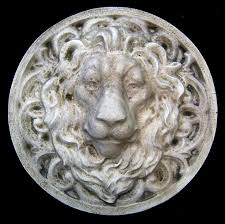 Large Roman Facing Lion Sculpture Wall Relief plaque | eBay