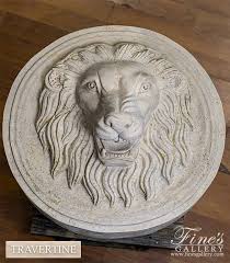 Marble Fountains - Lion Head Medallion In Classic Light ...