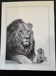 Gilpin Lion & Mole Print, 13" x 17" (Image), 15 3/4" x 20 ...