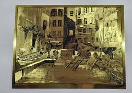 Vintage Gold-Etch Prints by Lionel Barrymore. Lot of 4 ...