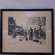 Lionel Barrymore Point Magu Original Etching Framed Talio ...