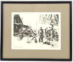 Lot - Lionel Barrymore "Point Mugu" Etching