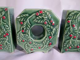 Vintage 4 Pc LIPPER MANN Japan NOEL Candle Holder Holly ...