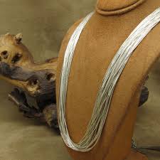 Coldwater Creek 30" Long 30 Strand Liquid Silver Necklace | eBay