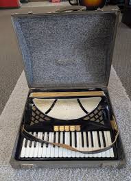 Nice Antique Hohner Lucia III 96 Bass Piano Accordion with Case and Books, 1950s | eBay