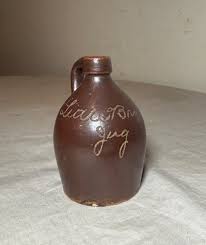 antique 19th century miniature handmade Little Brown Jug ...