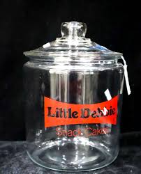 Little Debbie Snack Cakes Glass Cookie Jar with lid 10 ...