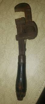 USA VTG Stillson Walworth #10 Wood Handle Monkey Adjustable ...