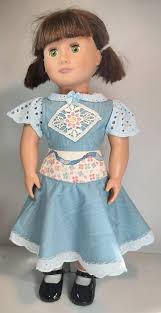 Light Blue and White Doll Dress With Embroidery and Cross ...