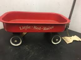 Vintage Little * Red * Racer Wagon red home décor table art small chrome handle | eBay