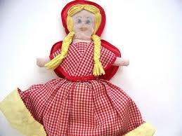 Vintage Topsy Turvy FOLK ART Little Red Riding Hood Doll ...