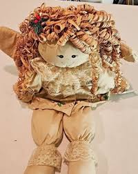 VTG Rag Doll Angel Christmas Quilted Treasures Natural Shelf ...