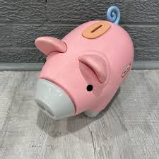 Vintage 90's Little Tikes Plastic Pink Pig Piggy Coin Money ...