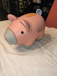 VINTAGE LITTLE TIKES PINK PIGGY BANK | eBay