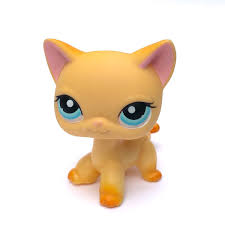 Littlest Pet Shop Short Haired Orange Cat #339 Blue Eyes ...