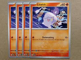 POKEMON Card - 4 x Litwick 036/197 - Common - Obsidian Flames - NM | eBay