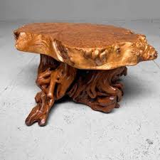 Mid-Century Yakusugi (Yakusugi) Burl Wood Plant Stand, Japan, 1940s for sale at Pamono