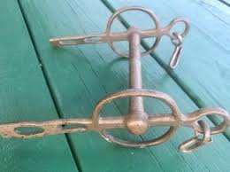 Antique Twisted Straight Bar Iron Horse Bit for Driving ...