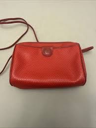 Liz Claiborne Purse 1983 Red Iconic Original Crossbody Genuine Leather | eBay