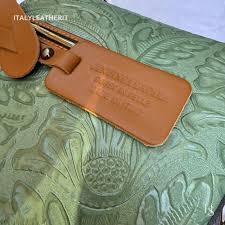 Italian Handmade Floral Leather Handbag Elegant Tote Design ...