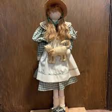 Art | Margaret Tall Wooden Country Shabby Figure Doll The Cinnamon Heart Collection | Poshmark