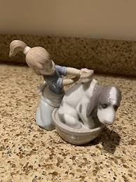 Lladro Bashful Bather Dog Figurine 5455 | eBay