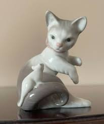 Lladro Cat & Mouse #5236 Glazed Finish 3 1/4" Tall | eBay