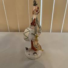 TP CERAMICHE Figurine Clown w/Drum Poli Cesare Italian RARE ...