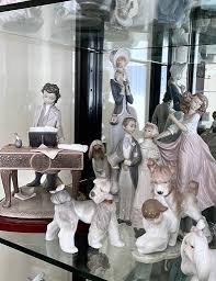 Lladro " Old Man And Monkey" Porcelain Sculpture #5046