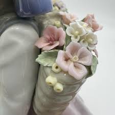 Lladro Spain Porcelain Nature's Bounty Girl W/ Flower Basket 1983 Figurine 10” - Etsy