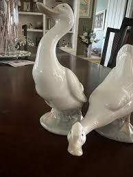 2 Vintage Nao Spain Lladro Porcelain Geese Figurines | eBay