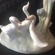 Lladro | Art | Retired Lladro Nao Porcelain 3 Geese Figurine ...