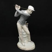 MINT 11 Inch Lladro Man Golf Player #4824, Retired Lladro Figurine, Porcelain Golfer Figurine, Lladro Man Playing Golf Swinging, Golfer Gift - Etsy