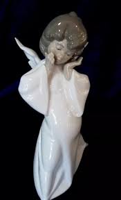 LLADRO Mime Angel 04959 NIB Rare Dark Haired Figurine ...
