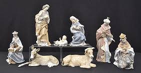 Large (8)pc Lladro Nativity Set