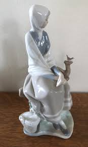 Lladro 4576 New Shepherdess 9.5" Figurine Young Girl Sitting ...