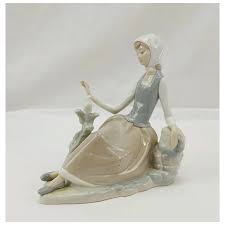 Boxed Lladro Figurine No. 660 – Woman Sitting Watching a ...