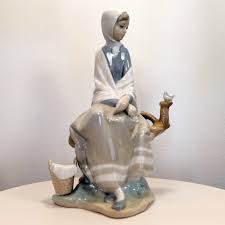 LLADRO New Shepherdess #4576 Glossy Porcelain Figurine ...