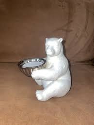Dept 56 Wonderland Silver Polar Bear Iridescent Tealight ...