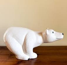 Ceramic Polar Bear Figurine - Etsy