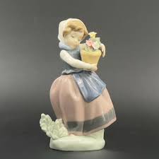 Vintage Lladro Figurine: "spring is Here" Girl With Flower ...