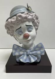 Lladro #5611 Sad Clown Curly Circus Clown Bowler Hat ...