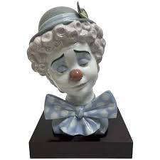 Retired Lladro - Sad Clown Curly with Hair. For Sale at Ruby ...