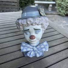 Lladro Sad Clown #5611 Butterfly Hat Porcelain Figurine ...