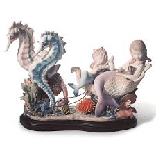 Seahorse Porcelain Figurine " Underwater Journey " | Lladro ...